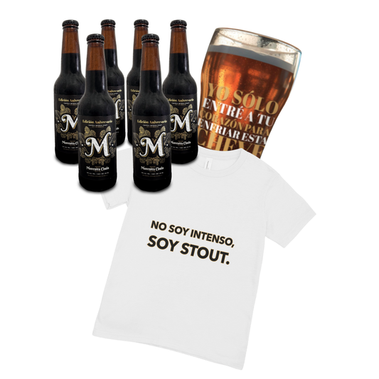 Kit Playera + Vaso + 6 pack